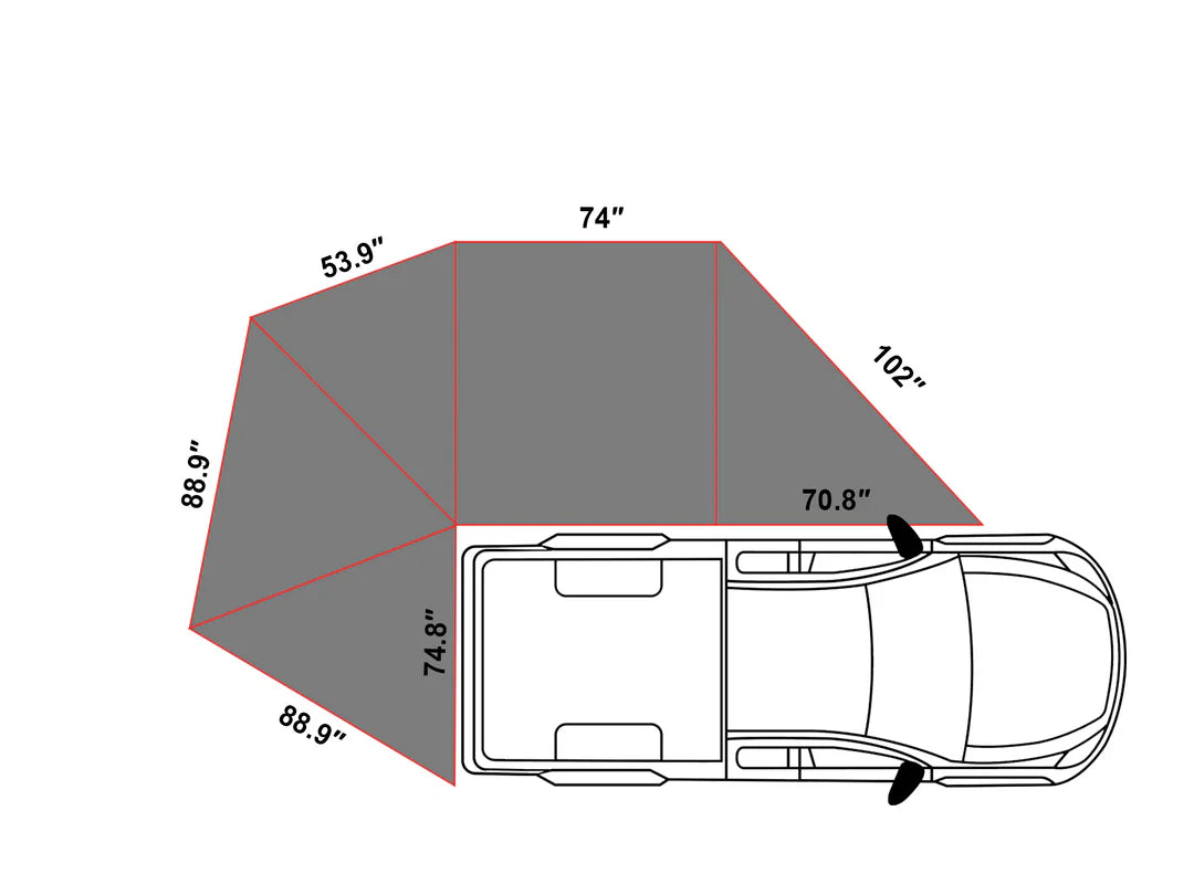 OPENROAD 270 Degree Awning Plus Sidewalls